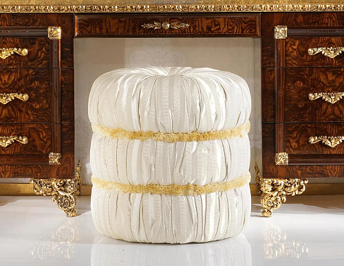 Royal Beige Ottoman Pouf