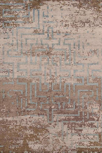 Luxury Bamboo Silk Abstract Indian Rug