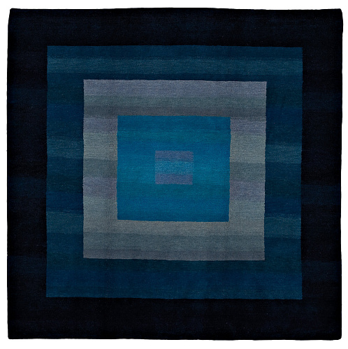 Hand-Woven Border Navy Luxury Rug