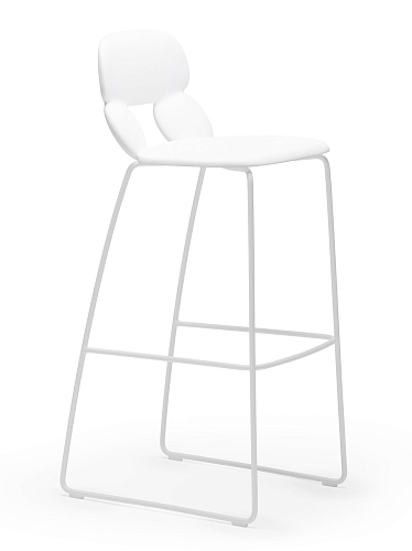 Nube White Bar Stool
