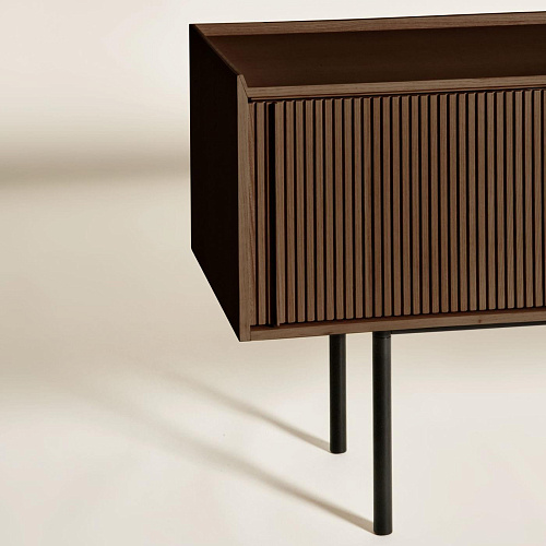 Sipario High Brown Two-Doors Elegant Sideboard