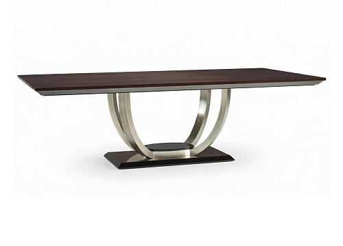 Boston Dark and Silver Handcrafted Dining Table