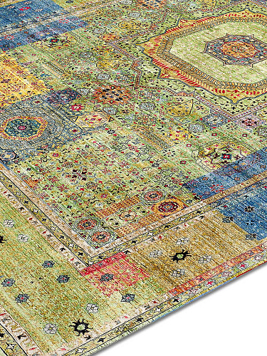 Cosmic Green Handmade Luxury Rug