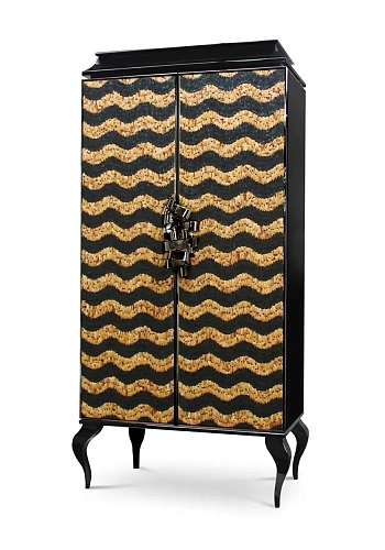 Mirage Caramel Feather Cabinet