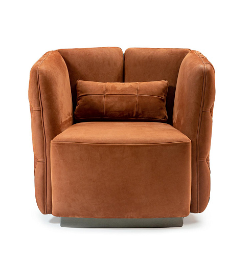 Ford Rust Velvet Armchair