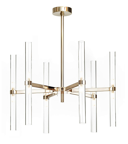 Soft Gold Borosilicate Glass Chandelier