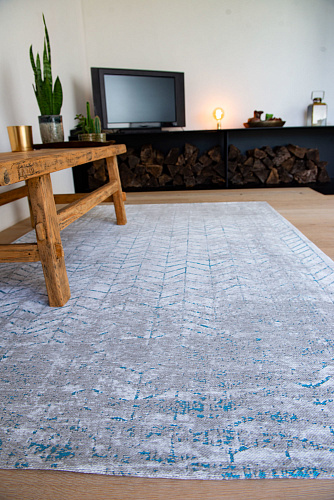 Blue & Grey Belgian Indoor Rug