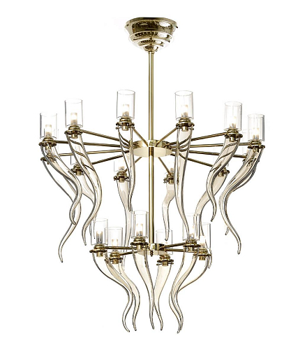 Murano Horn Soft Gold Chandelier
