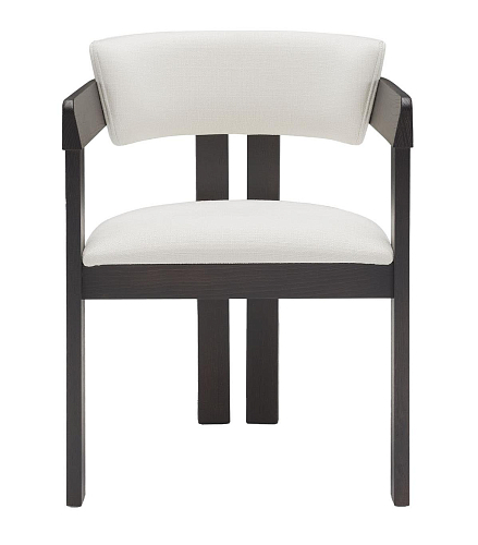 Ines Curved White Chair