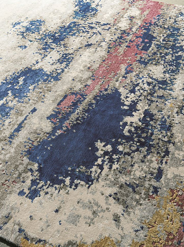Abstract Multi Luxury Bamboo Silk Rug