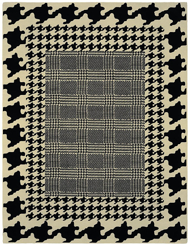Pied De Poule Handwoven Rug