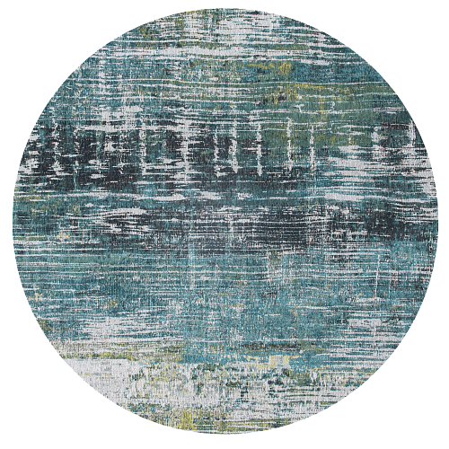 Coastal Linen Textured Round Rug