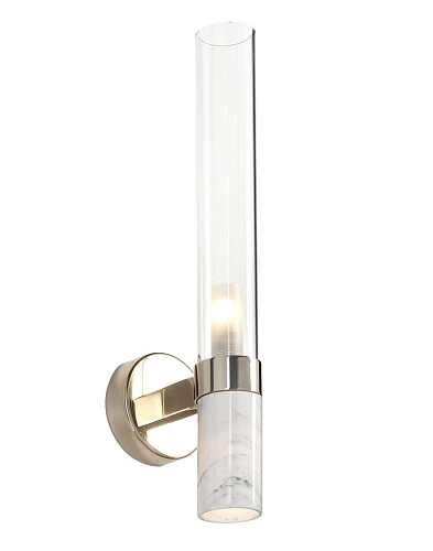 Carrara Marble & Glass Wall Sconce