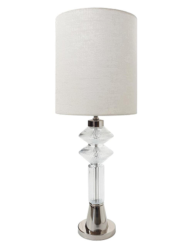 Murano Glass Polished Nickel Table Lamp