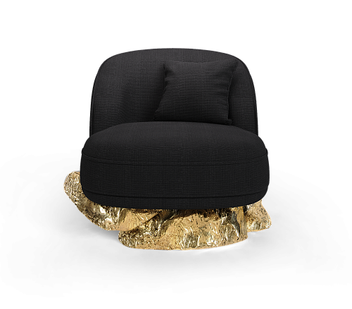 Angora Baltic Black Designer Armchair