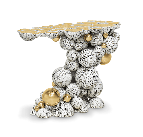 Orbit Faux-Marble Luxe Console