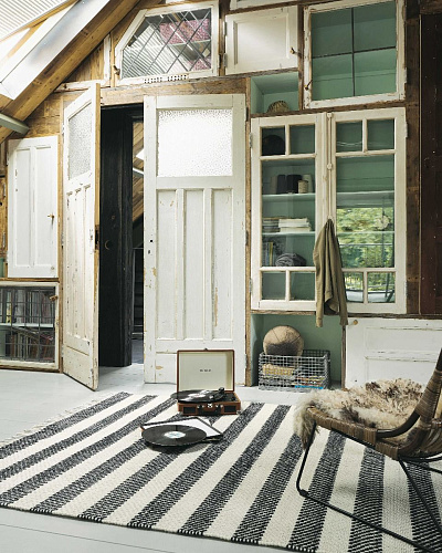 Flat Woven Striped Rug