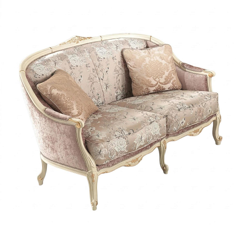 Rosa Ivory 2-Seater Classic Italian Sofa