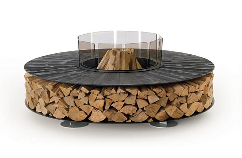 Texture Black Outdoor Fire Pit