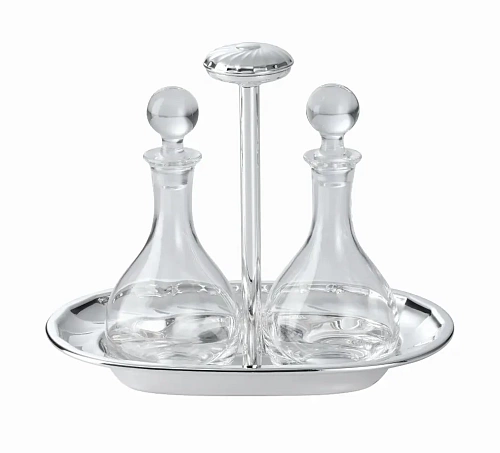 Silver-Plated Oval Spice Container