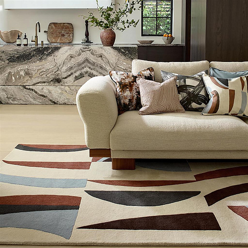 Wave Cornflower/Walnut Rug