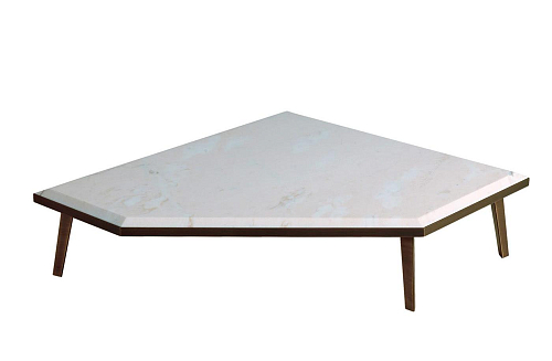 Expanding White Marble Handcrafted Coffee Table