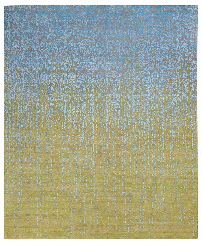 Roma Blue & Yellow Hand-woven Luxury Rug