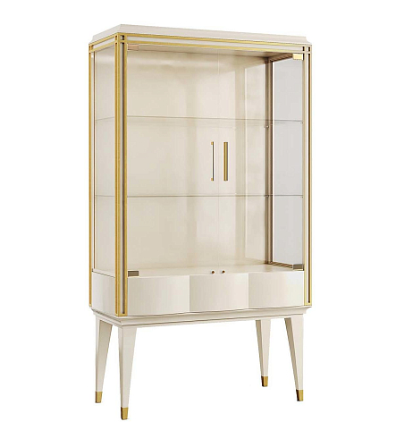 Oscar White and Gold Vitrine