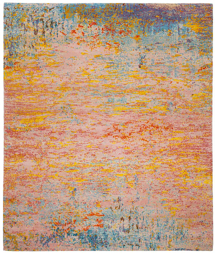 Artwork Hand-woven Wool & Silk Multi Luxury Rug