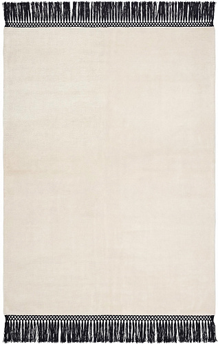 Minimal Fringe Ivory Artisan Rug