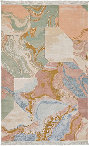 Pastel Collage Handwoven Rug