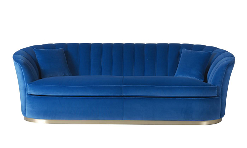 Miller Blue 3-Seater Handcrafted Sofa