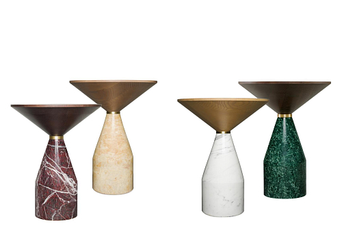Cino White Small Marble Artisan Side Table