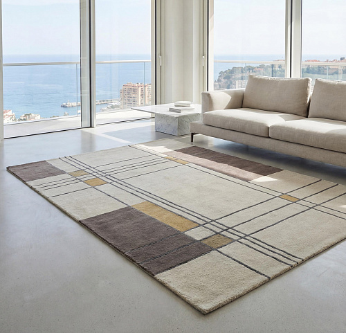 Measured Grid Modern Rug