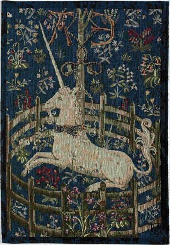 Captive Unicorn Handwoven Tapestry