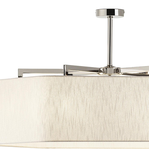 Hexagon Polished Nickel Chandelier