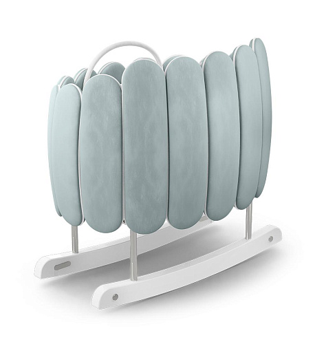 Lotus Gentle Blue Rocking Crib