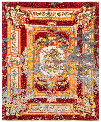 Savonnerie Hand-Knotted Rug