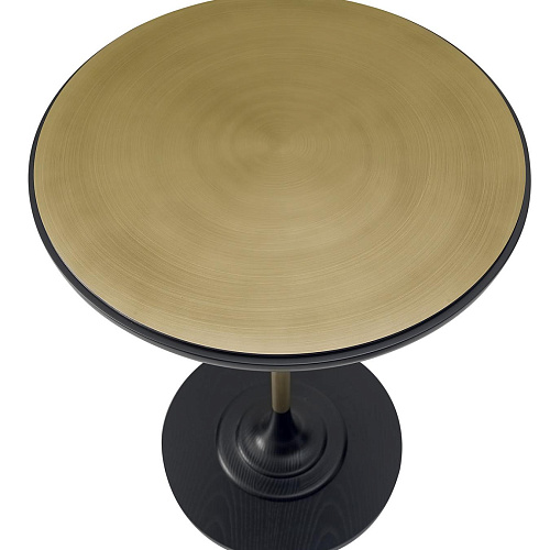 Brass-Adorned Bistro Table