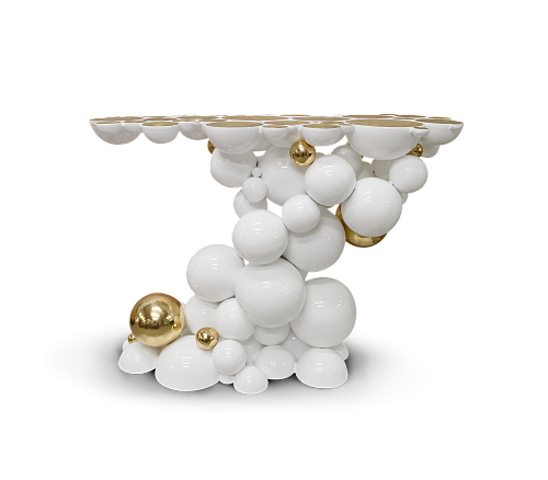 Orbit White Luxe Console