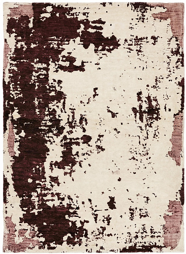 Wine Weathered Canvas Hand-Knotted Rug