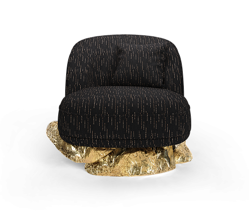 Angora Black Designer Armchair