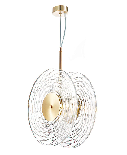 Ripple Double Crystal Disc Pendant
