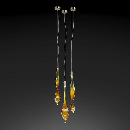 Murano Leaves 3-Light Pendant