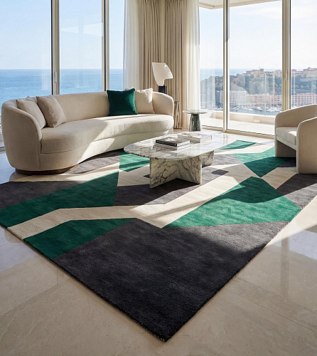 Interlocking Paths Artisan Rug