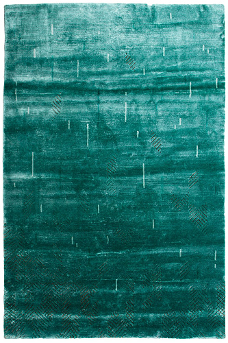 Verdiazul Designer Silk Rug