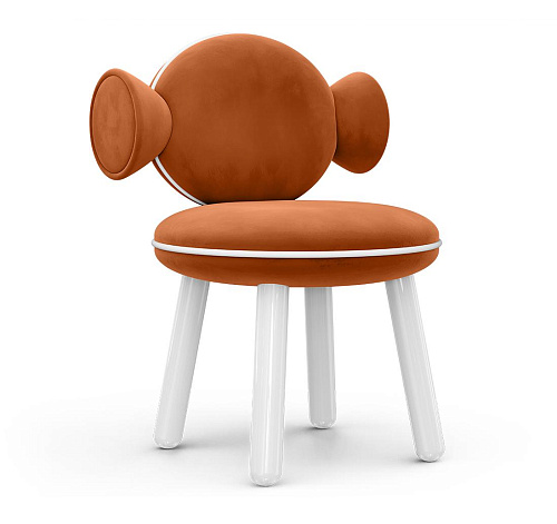 Lollipop Red Velvet Kids Chair