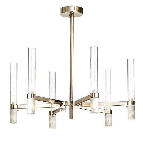 Carrara Marble Gold Chandelier