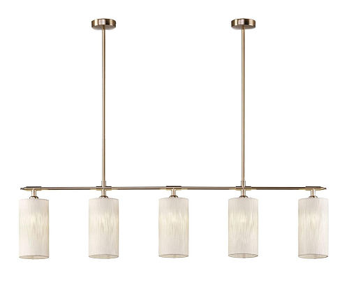Soft Gold Linear Brass Chandelier