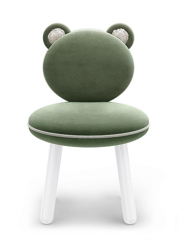 Fluffy Bear Green Child’s Chair
